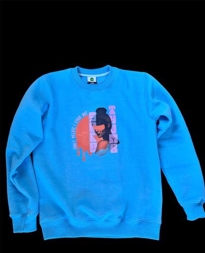 Cotton Candy Bliss: I Can't Relate, I Sticking Out Crewneck